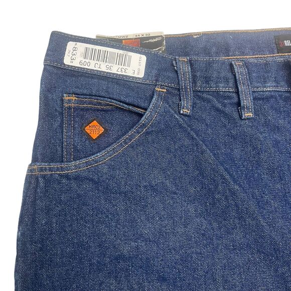 Wrangler Men's FR Flame Resistant Relaxed Fit Denim Jeans Size 44x32 HRC2 2112 - Picture 4 of 13